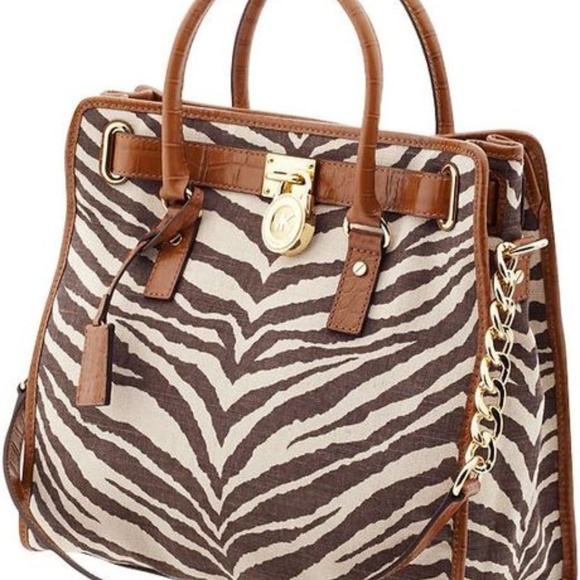 Michael Kors Tiger Print North South Hamilton Tote